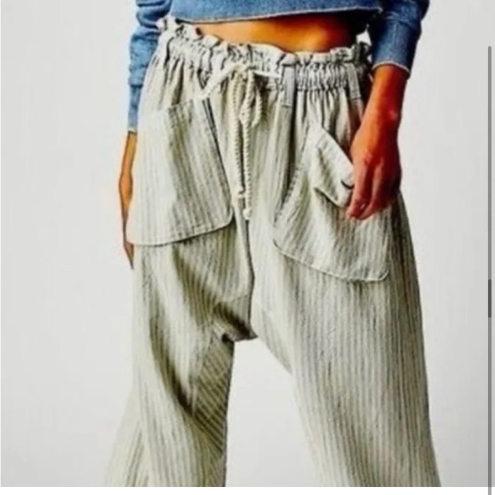 Free People Striped Cream Pants - Picture 10 of 10